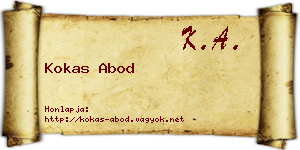 Kokas Abod névjegykártya